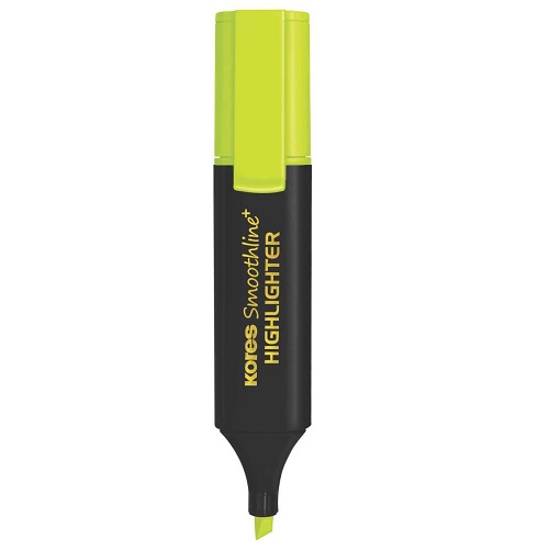 Kores Smoothline Highlighter Pen Yellow
