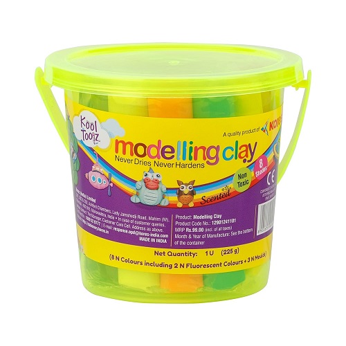 Kores Kool Clay 200 gms Bucket 3 Mould