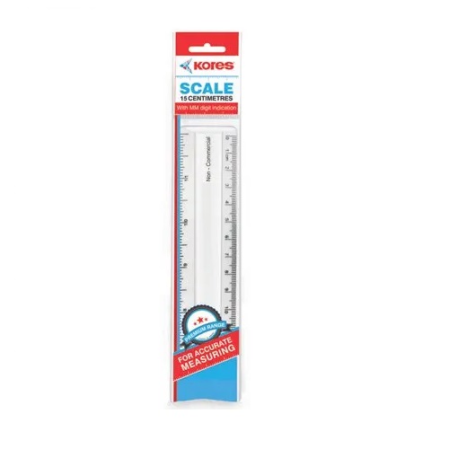 Kores Plastic Scale N 15 cms