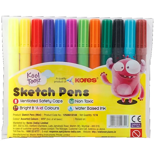 Kores Mini Sketch Pen 12 Shades