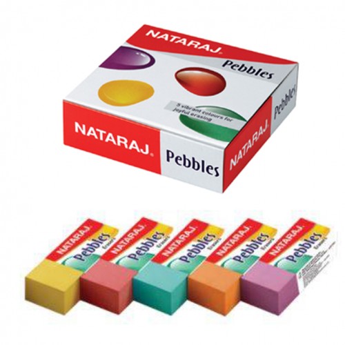 Nataraj Pebble Eraser Colored 20pc