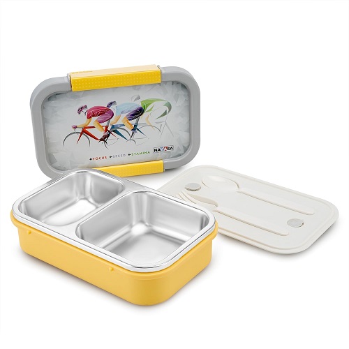 Nayasa Autobot 2 Compartment Vaccum Sealed Insulated Lunch Box