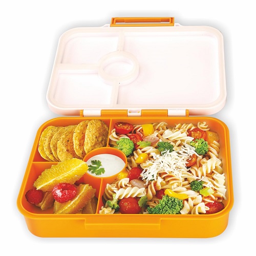 Nayasa Bento 4 Compartment BPA Free Food Grade Plastic Lunch Box