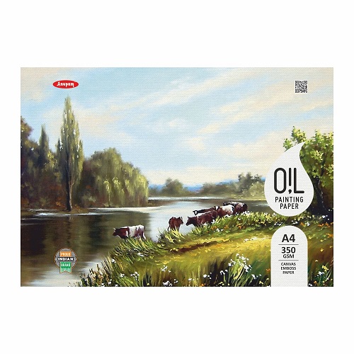 Oil Painting Book Canvas Emboss 350 Gsm 10Shts - A4