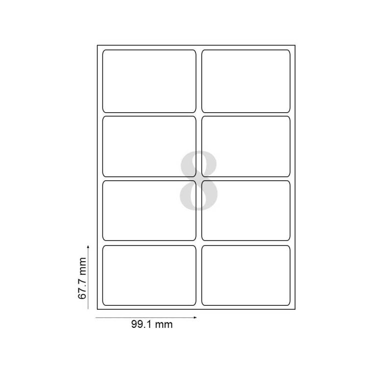 Computer Label Sticker A4 ST-8 (100 sheets)