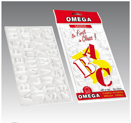 Omega 1964 Lettering Stencil 25 MM