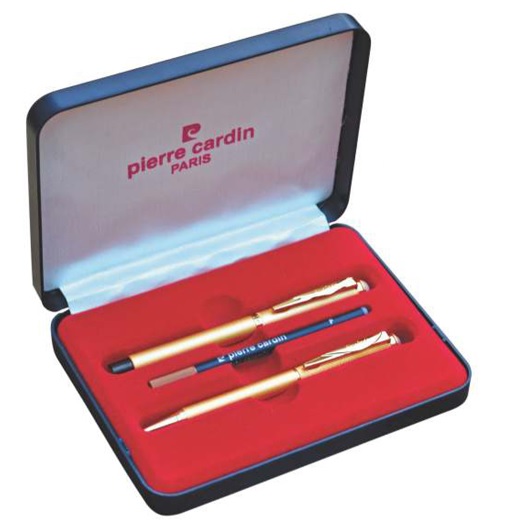 Pierre Cardin Pearl Satin Gold Roller & Ball Pen Gift Set