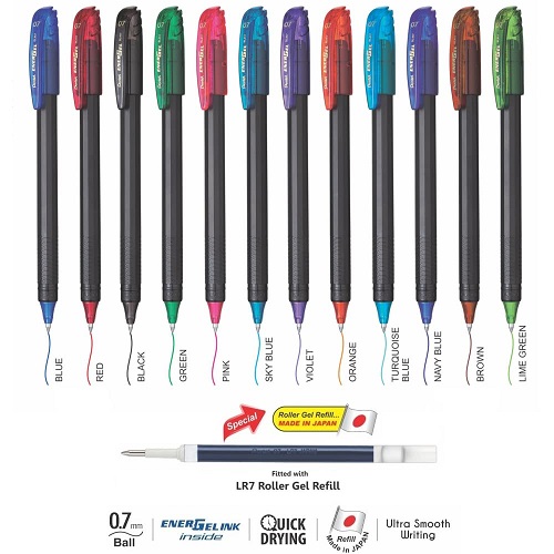 Pentel Energel Roller Pen BL417 Set of 8