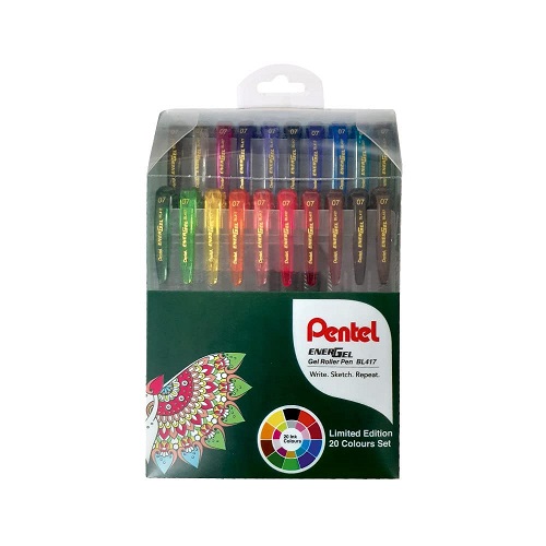 Pentel Energel Roller Pen BL417 Set of 20