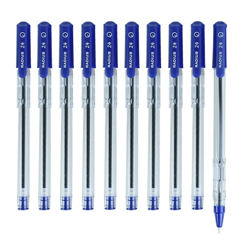 Radius 24 Ball Pen Pack of 10 Blue