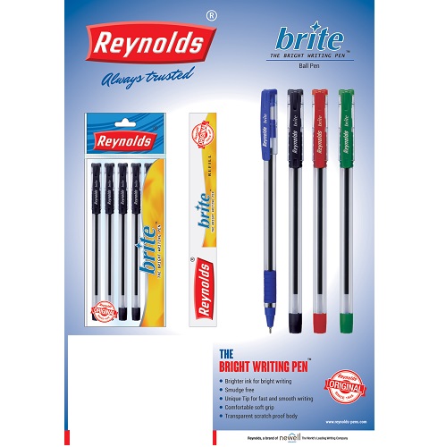 Reynolds Brite Ball Pen Black (Pack of 5)