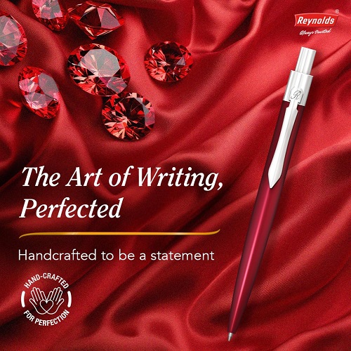 Reynolds Iconic M Classic Metal Ball Pen (Red Body)