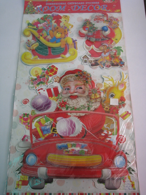 Christmas Décor Santa Car Sledge Sticker