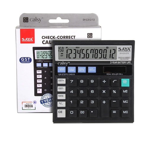 Saya SY-C512T2 Check and Correct Basic Desktop Calculator