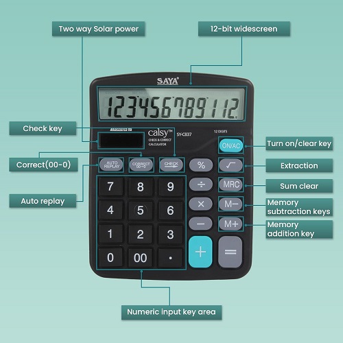 Saya SY-C837 Standard Desktop Calculator