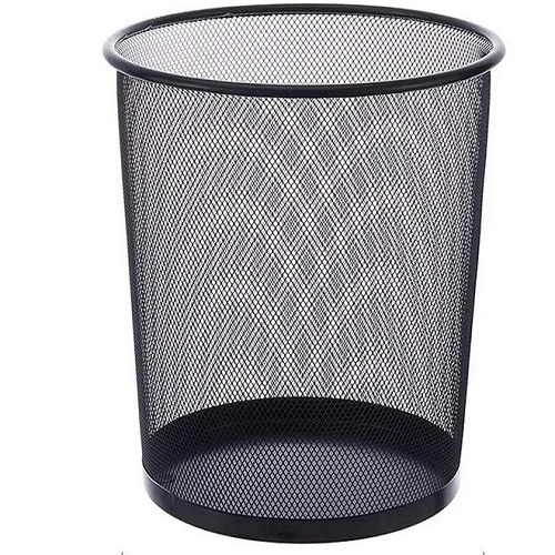 Saya Metal mesh dustbin Black