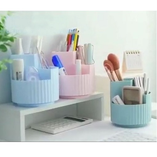 Saya Pen Stand 3 Comparement Rotating