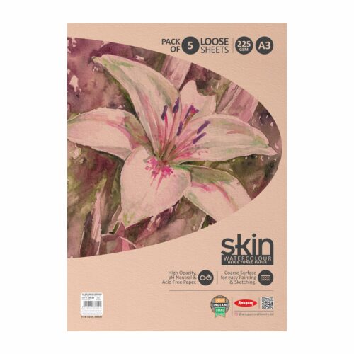 Skin WC Paper Pack Beige Toned 225Gsm - 20Shts - A5