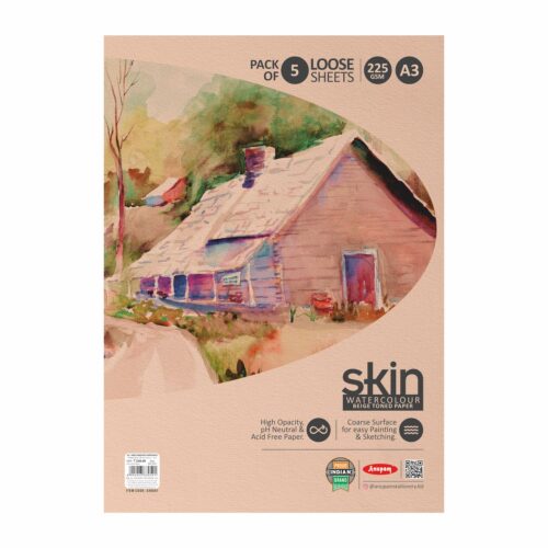 Skin WC Paper Pack Beige Toned 225Gsm - 5 Shts - A3