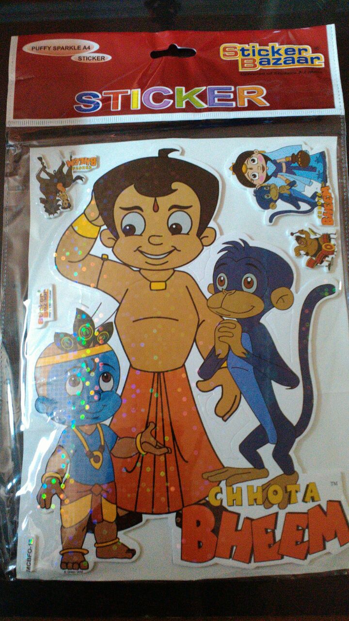 StickerBazaar Puffy Sparkle A4 - Chhota Bheem