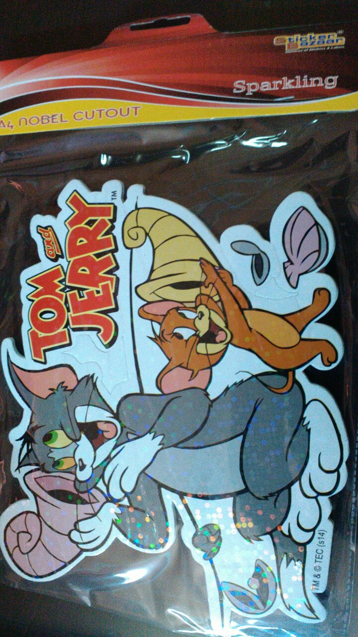 StickerBazaar Puffy Sparkle A4 - Tom n Jerry