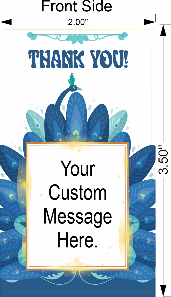 Customized Thank you Cards 3.5x2.0 inch 50 pcs - Style 3