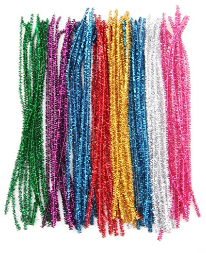 Glitter Tinsel Pipe Cleaners Assorted Colours 20 pcs