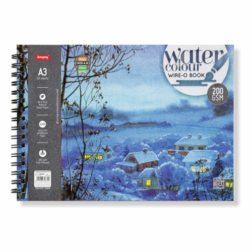 Water Colour Wire-O Book 200 Gsm - 20 Shts - A4