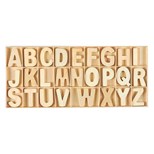 Plain Wooden Alphabets Set (5 Pcs Each) Letters 5 cm