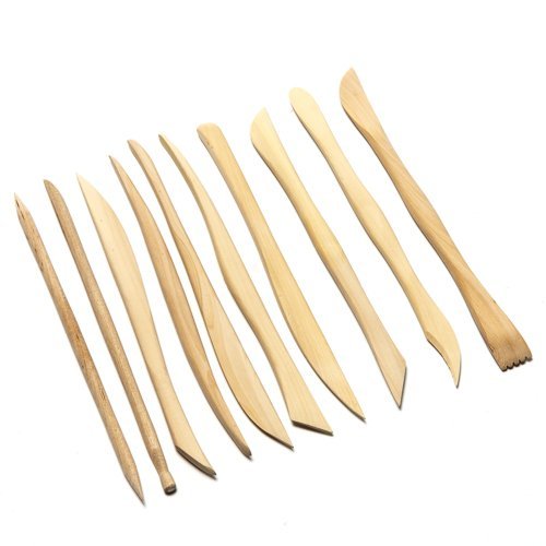 Clay Pottery Modelling Wooden Tools Set of 10