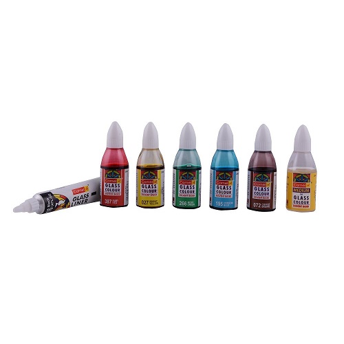 Camel Solvent Based Glass Color - 20ml Each 5 Shades