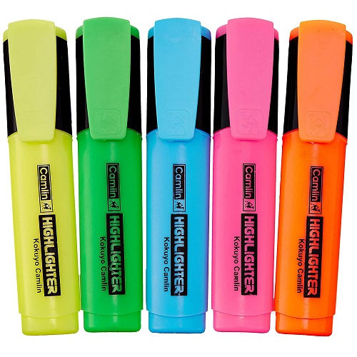Camlin Highlighter Assorted Color Pack of 5
