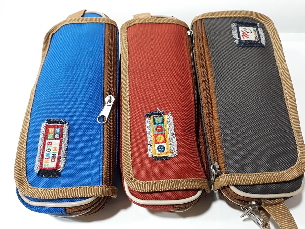 Dsign Plain Tri Zipper Pencil Pouch