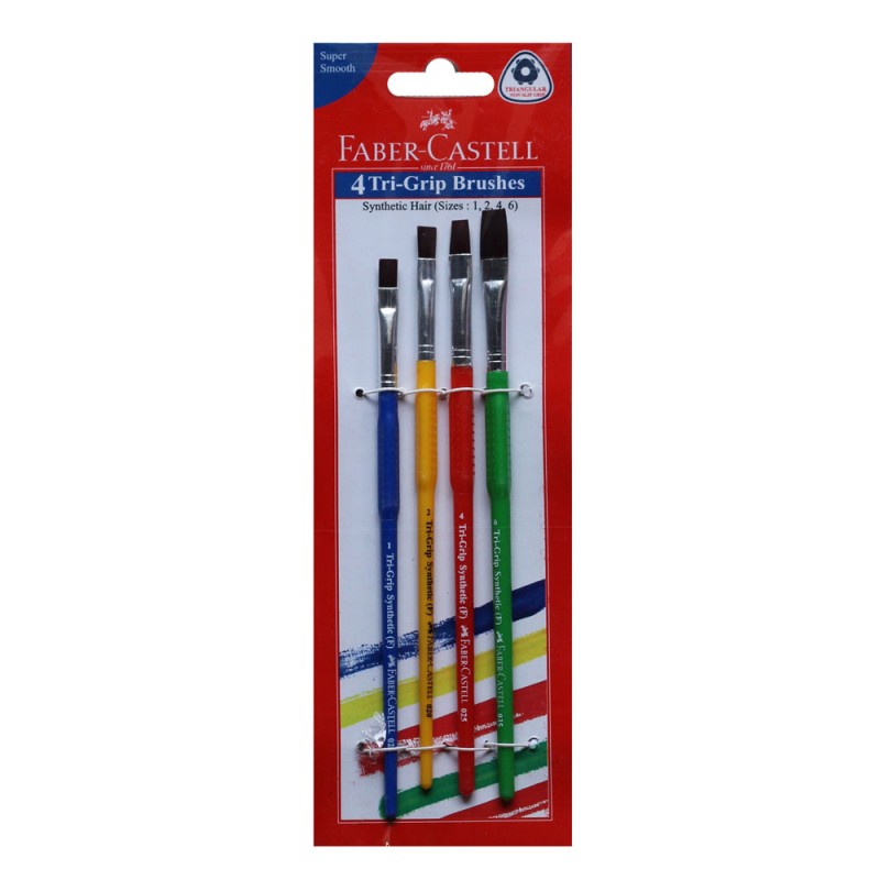 Faber Castell Tri Grip Flat Synthetic set o 4