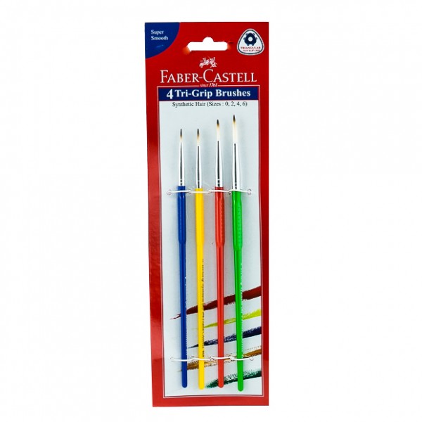 Faber Castell Tri Grip Round Synthetic set o 4