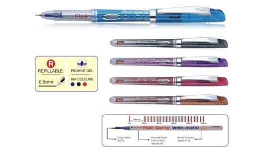 Flair Writometer Gel Pen Blue