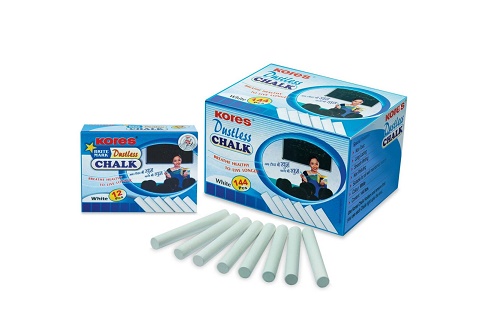 Kores Dustless Chalk White Pack 12 pcs