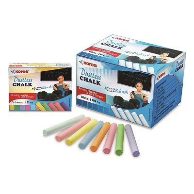 Kores Dustless Chalk Color Pack of 12 pcs