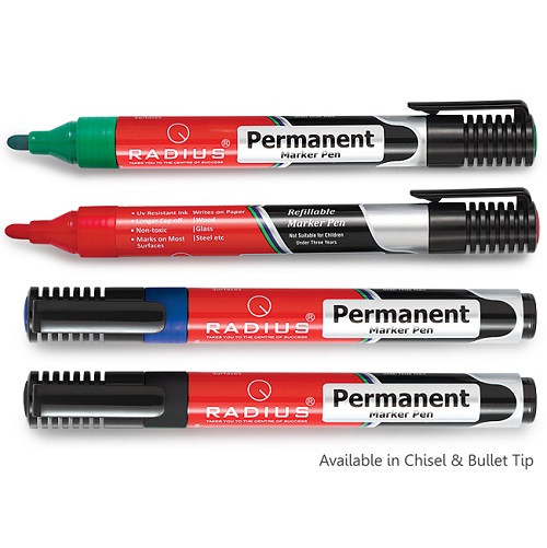 Radius Permanent Marker Ceramic Tip Black