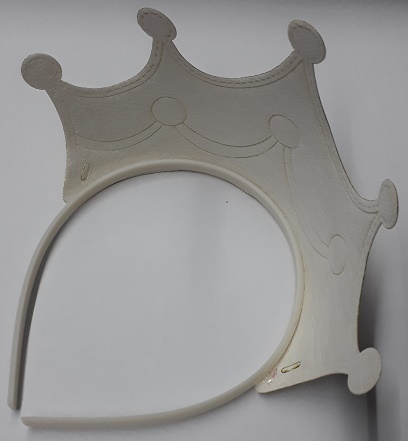 Crown with plastic band - Golden