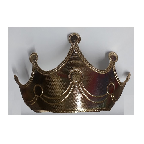 Crown with plastic band - Golden