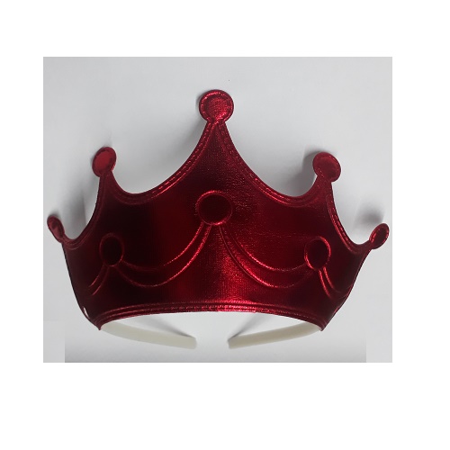 Crown with plastic band - Red