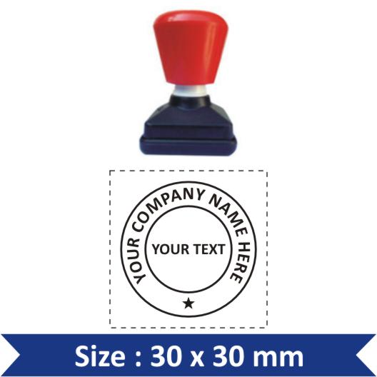Pre-Ink Stamp Round 30x30mm